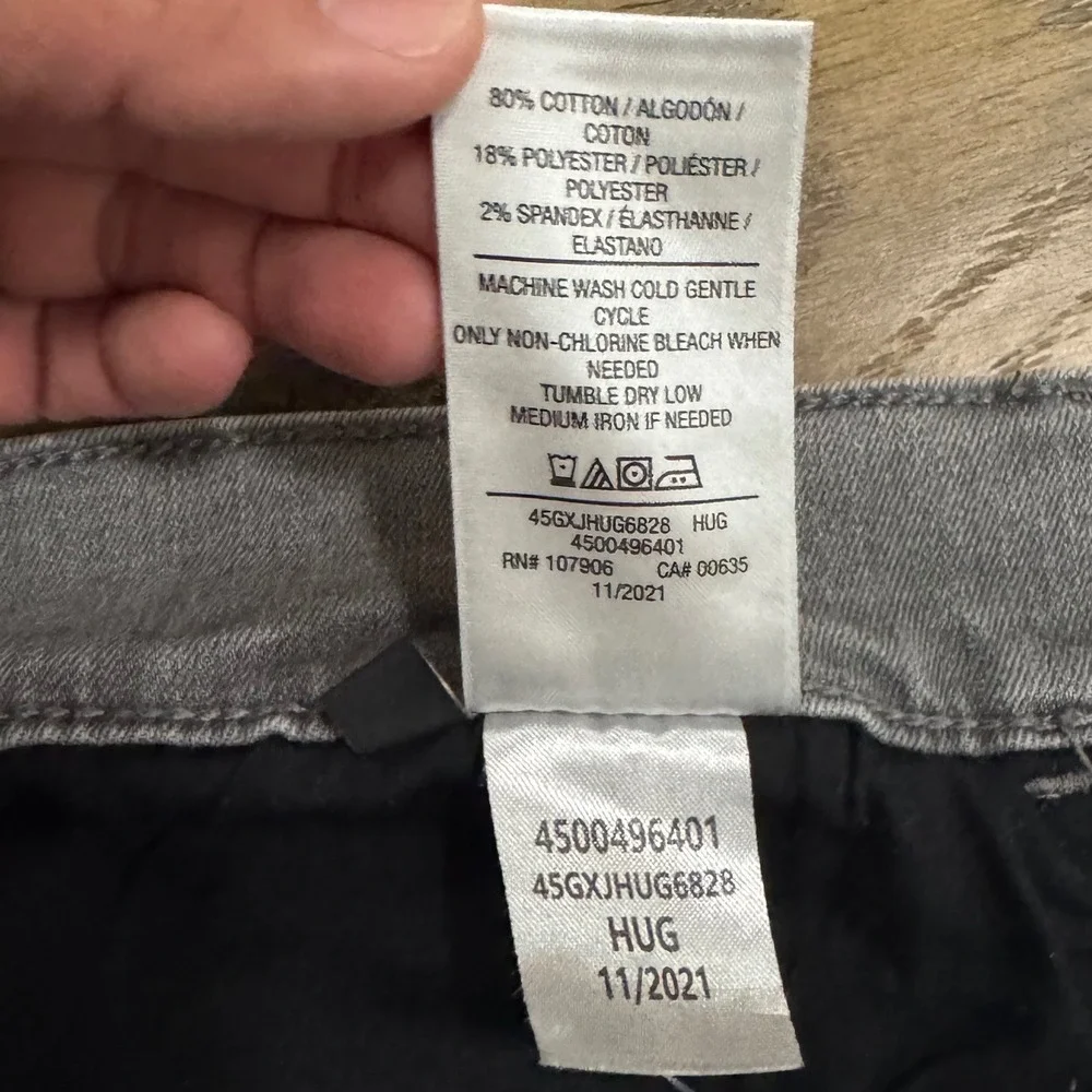 Hudson Ace Gray Slim Straight Jeans Men's 33x32 Stretch‎ Designer Denim